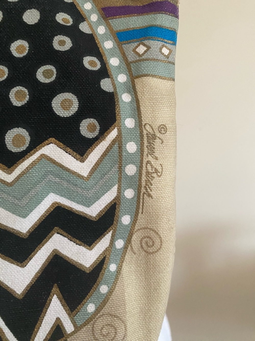 Laurel Burch Black, Beige & Mint Cat Trio Tote - Picture 2 of 6